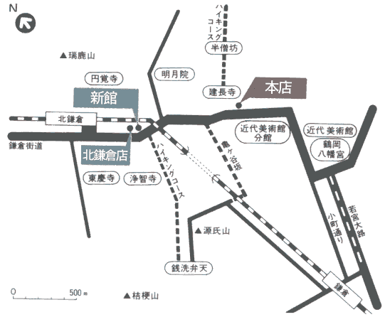 鉢の木案内図